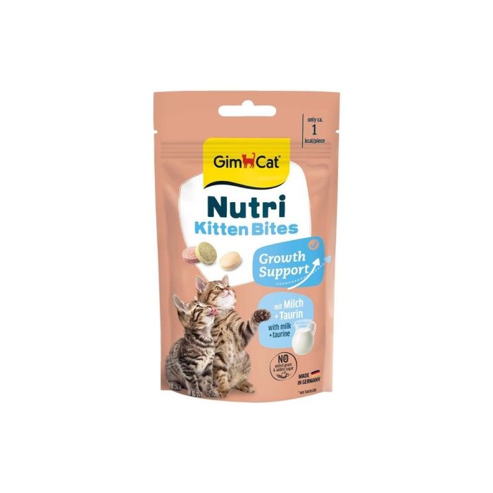 Gimpet GimCat Nutri Bites витаминные лакомства для кошек, Kitten Bites для котят, 40 г