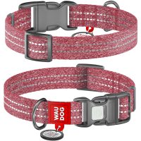 WAUDOG Re-cotton ошейник для собак, размер S (15 мм, 25-35 см), красный