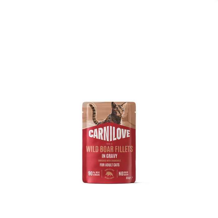 Carnilove Gravy Wild Boar with Chamomile вологий корм для котів (дикий кабан, індичка) 85 г