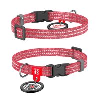 WAUDOG Re-cotton ошейник для кошек, размер XS (10 мм, 20-30 см), красный