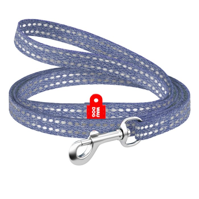 WAUDOG Re-cotton поводок для кошек, размер XS (10 мм, 200 см), синий