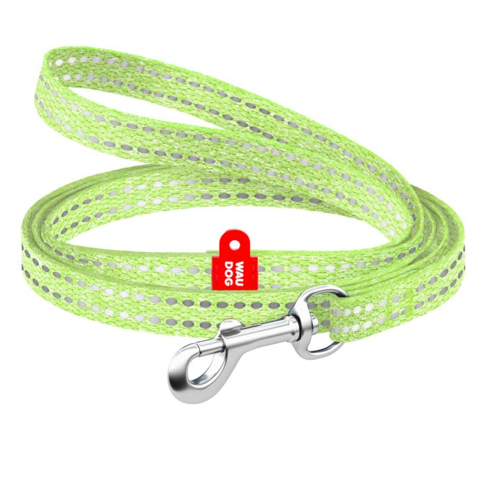 WAUDOG Re-cotton поводок для кошек, размер XS (10 мм, 200 см), салатовый