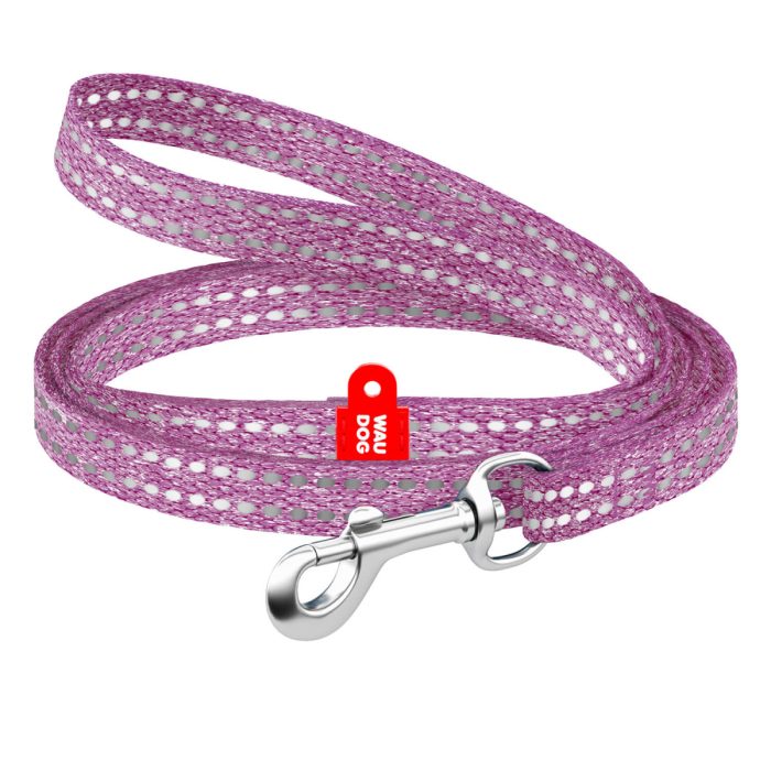 WAUDOG Re-cotton поводок для кошек, размер XS (10 мм, 200 см), фиолетовый