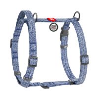 WAUDOG Re-cotton анатомическая шлея для собак с ручкой, размер L (25 мм х А 60-85 см, В 60-100 см), синий