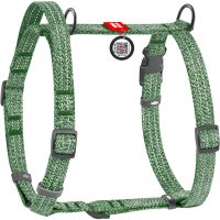 WAUDOG Re-cotton анатомическая шлея для собак с ручкой, размер S (15 мм х А 36-42 см, В 35-50 см), зеленый