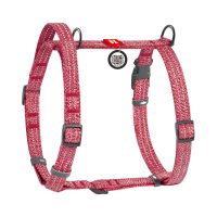 WAUDOG Re-cotton анатомическая шлея для собак с ручкой, размер S (15 мм х А 36-42 см, В 35-50 см), красный