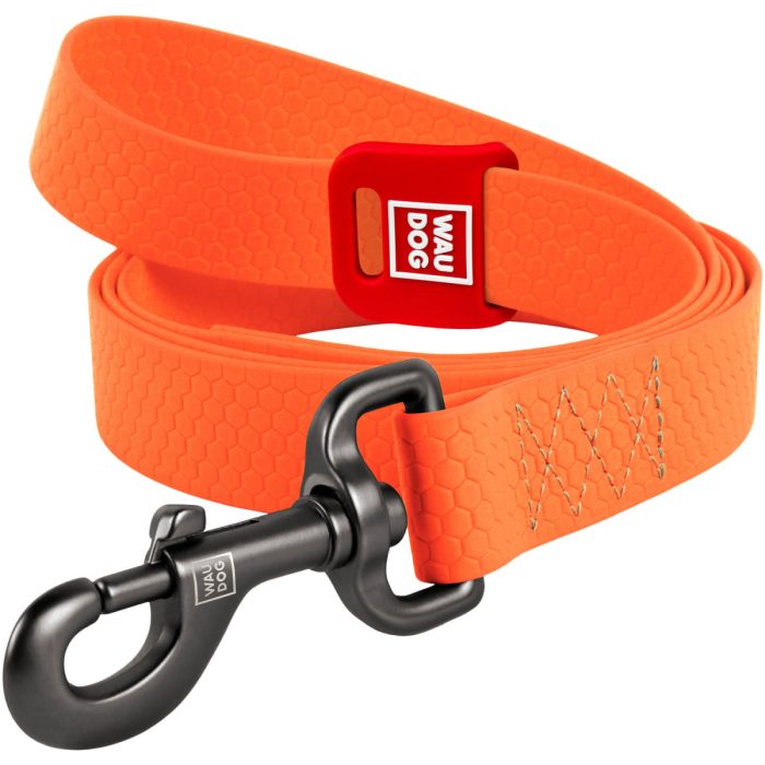 WAUDOG Waterproof водостойкий поводок для собак, S, Ш 15 мм, Д 305 см, оранжевый