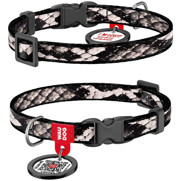 WAUDOG Nylon нашийник для котів та дрібних порід собак з QR паспортом, розмір XS, 10 мм х 20-30 см