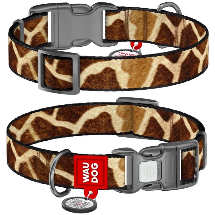 WAUDOG Nylon нашийник для собак з пластиковим фастексом та QR паспортом, розмір S, 15 мм х 25-35 см