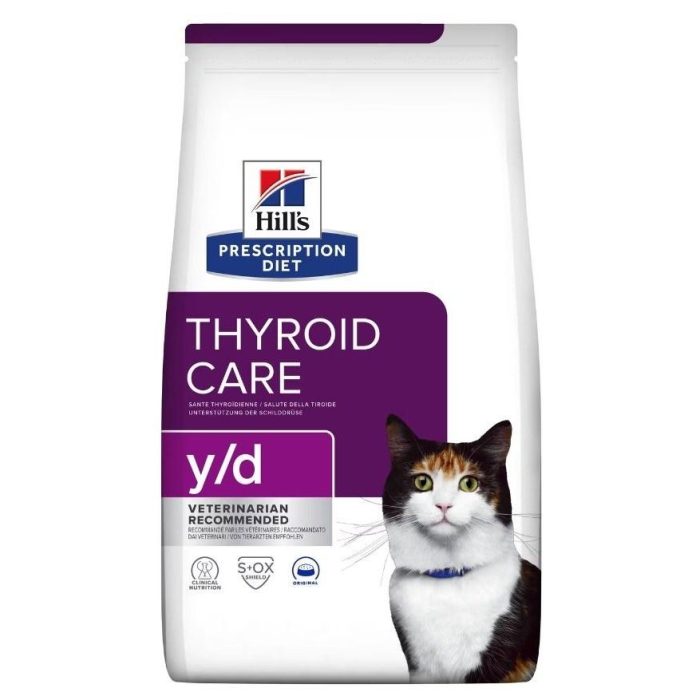 Hills Prescription Diet Feline Y/D Thyroid Care Сухой корм (курица) 3 кг