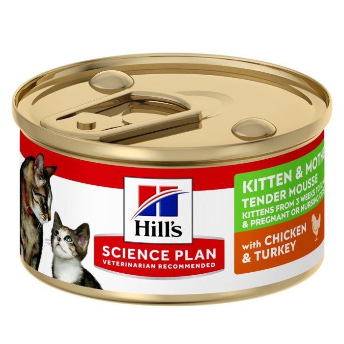 Hills Science Plan Feline Kitten and Mother Mousse Chicken and Turkey Can Консерва | Влажный корм (курица) 85 г