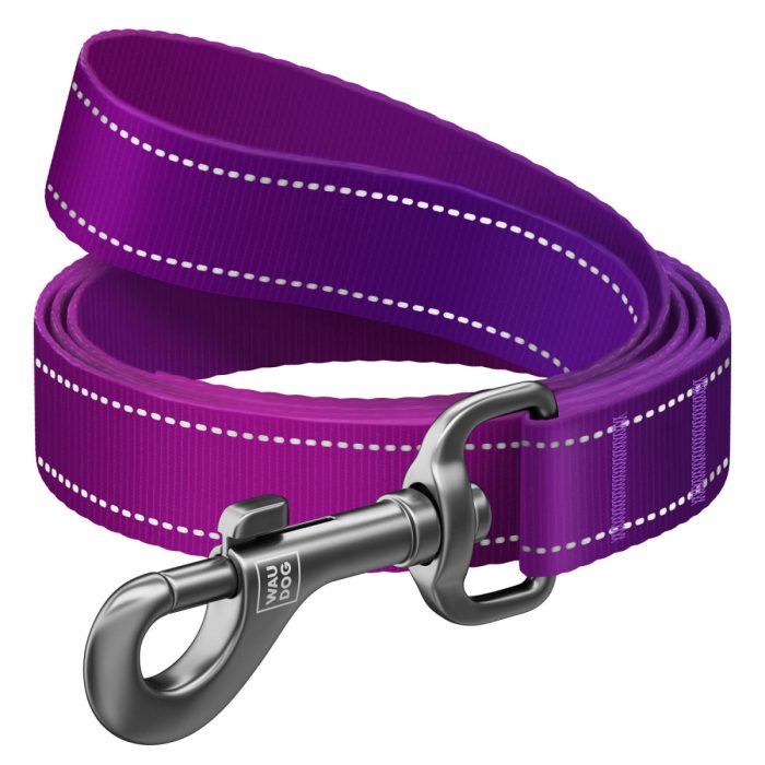 WAUDOG Nylon поводок для собак, размер S (15 мм х 122 см), фиолетовый