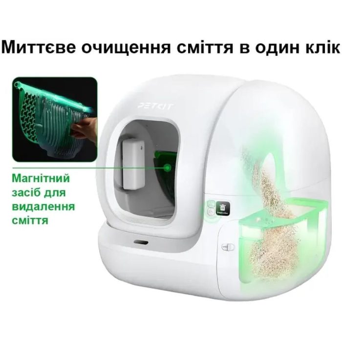 Petkit Pura Max 2 Self-Cleaning автоматичний туалет для котів, 76 л, білий