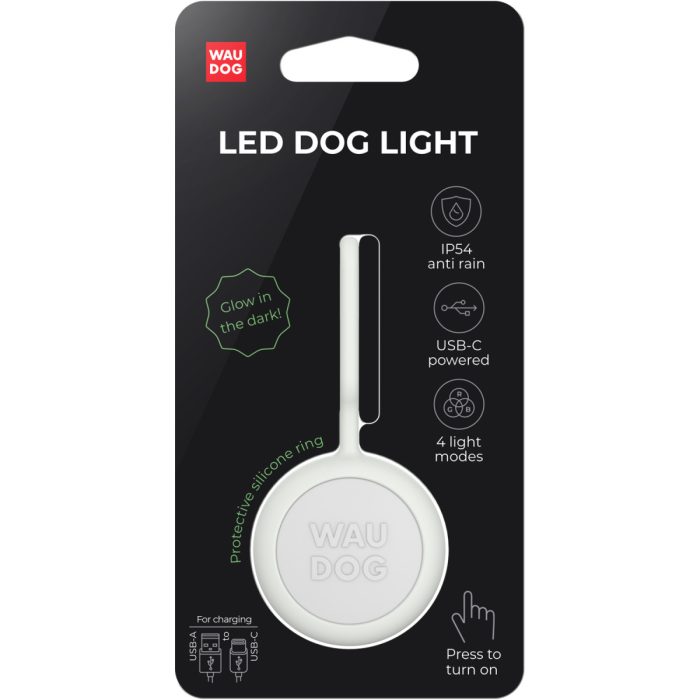 WAUDOG LED ліхтарик для собак і котів, універсальний (7.5х3.7х1.4 см), USB Type-C