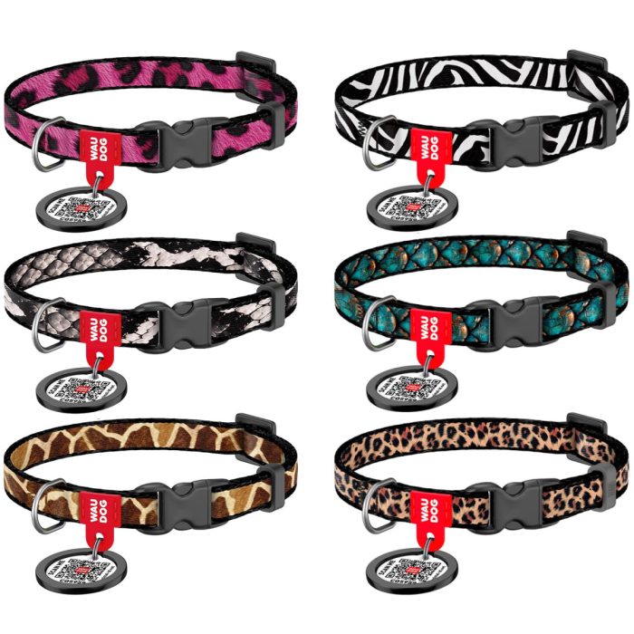 WAUDOG Nylon нашийник для котів та дрібних порід собак з QR паспортом, розмір XS, 10 мм х 20-30 см