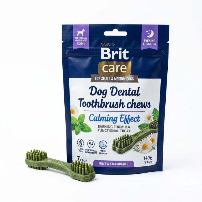 Brit Care Dental Toothbrush S/M дентальні ласощі для собак Energy Boosting ранкові, 7 шт 140 г