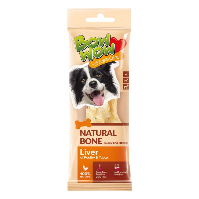Bow wow Natural Bone Poultry Liver & Yucca ласощі для собак (птиця) 24 г