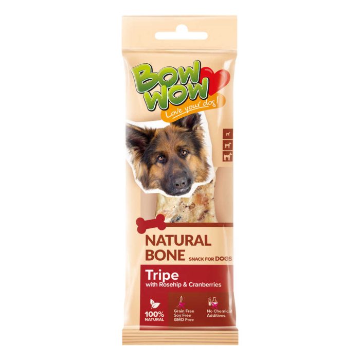 Bow wow Natural Bone Beef Tripe лакомство для собак (рубец) 24 г