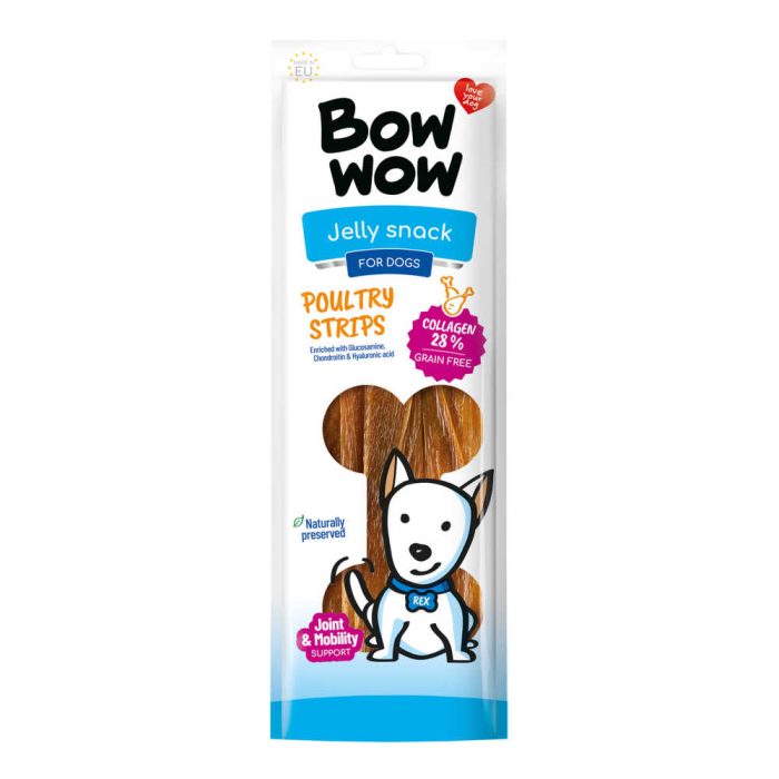 Bow wow Beef & Poultry Strips ласощі для собак (птиця) 60 г