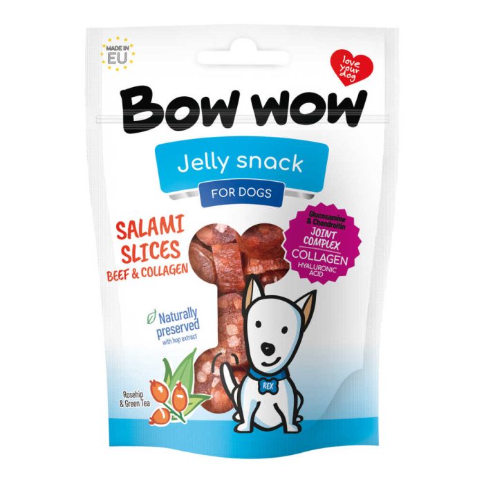 Bow wow Salami Slices Beef & Collagen лакомство для собак (говядина) 80 г
