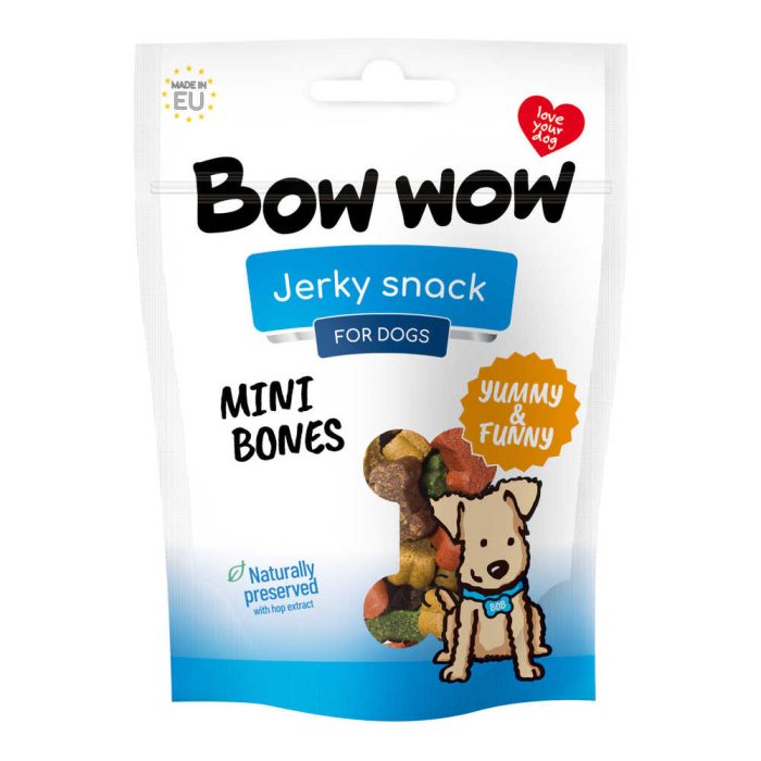 Bow wow Mini-Bones Snacks ласощі для собак (яловичина) 80 г
