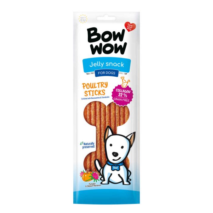 Bow wow Protein Sticks Beef with Poultry Tomato & Pumpkin лакомство для собак (птица) 25 шт.