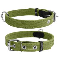 COLLAR Брезент ошейник для собак, размер S (20 мм, 31-41 см), двойной усиленный