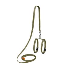 Collar DOG Extreme шлея с поводком для грызунов, размер XXS (10 мм, поводок 115 см, 12-22 см), хаки