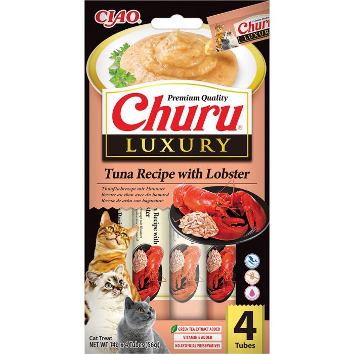 INABA Churu Luxury Tuna with Lobster Recipe крем-лакомство для кошек (тунец, лобстер) 56 г