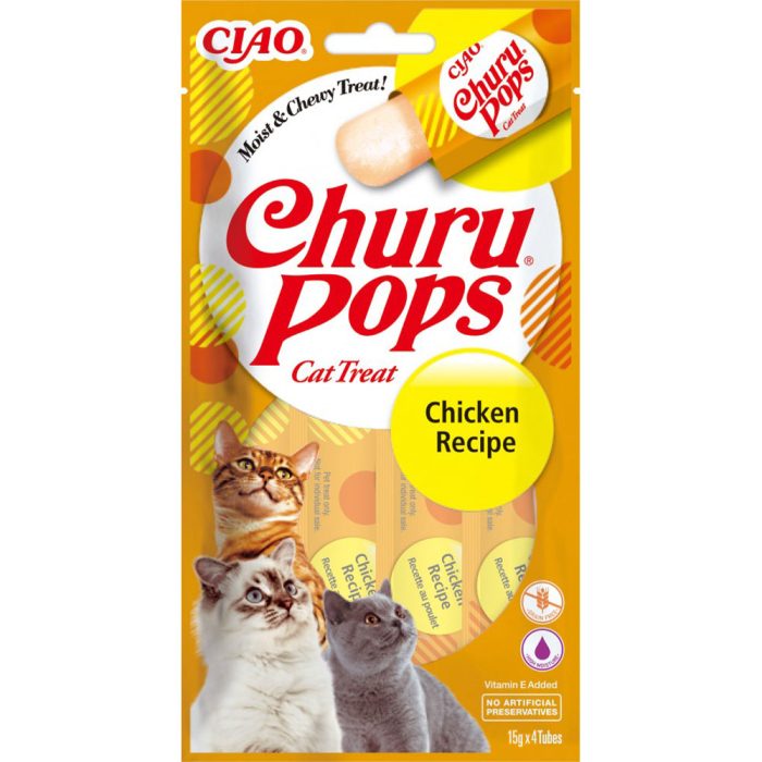 INABA Churu Pops Chicken Recipe желе-лакомство для кошек (курица) 60 г