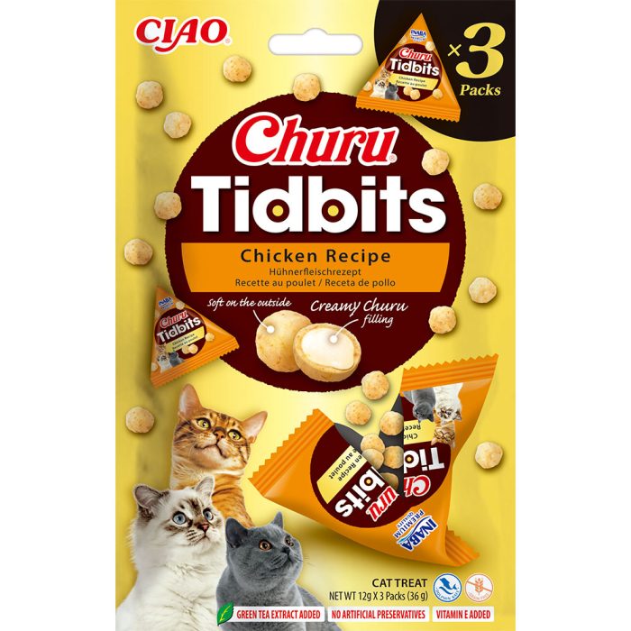 INABA Churu Tidbits Chicken Recipe ласощі для котів (курка) 36 г