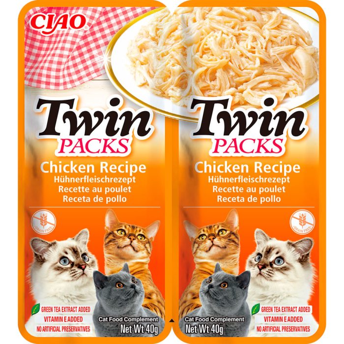 INABA Twin Packs Chicken in Chicken Broth Recipe паучи для кошек (курица) 80 г