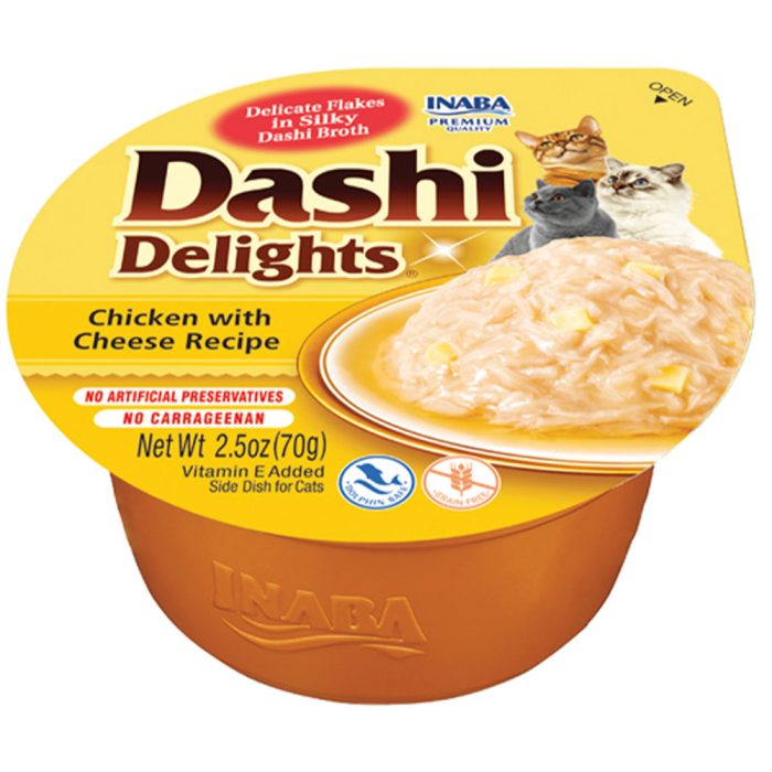 INABA DASHI Delights Chicken with Cheese Recipe кусочки в бульоне для кошек (курица, сыр) 70 г