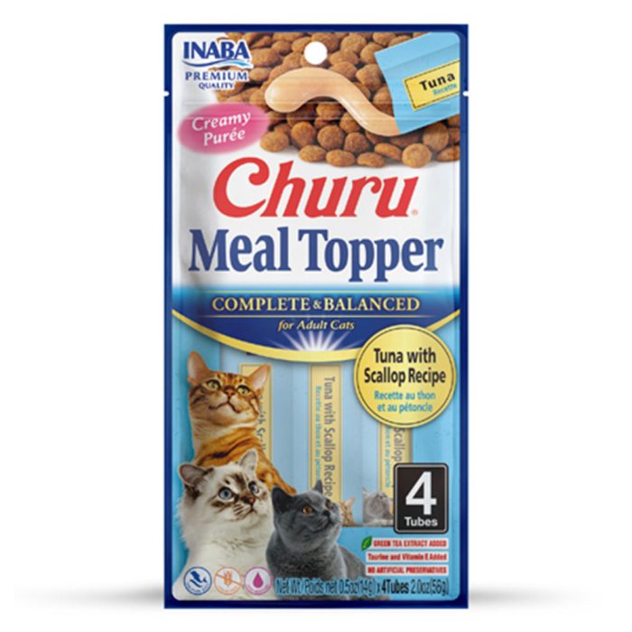 INABA Churu Meal Topper Tuna with Scallop Recipe крем-ласощі для котів (тунець, гребінець) 56 г
