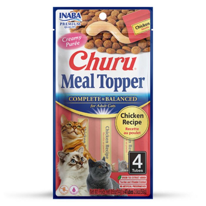 INABA Churu Meal Topper Chicken Recipe крем-лакомство для кошек (курица) 56 г