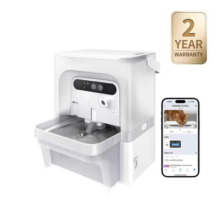 Petkit Eversweet Ultra with AI Cam смарт-поилка с камерой для кошек и собак, 5 л / 1.8 л, белый
