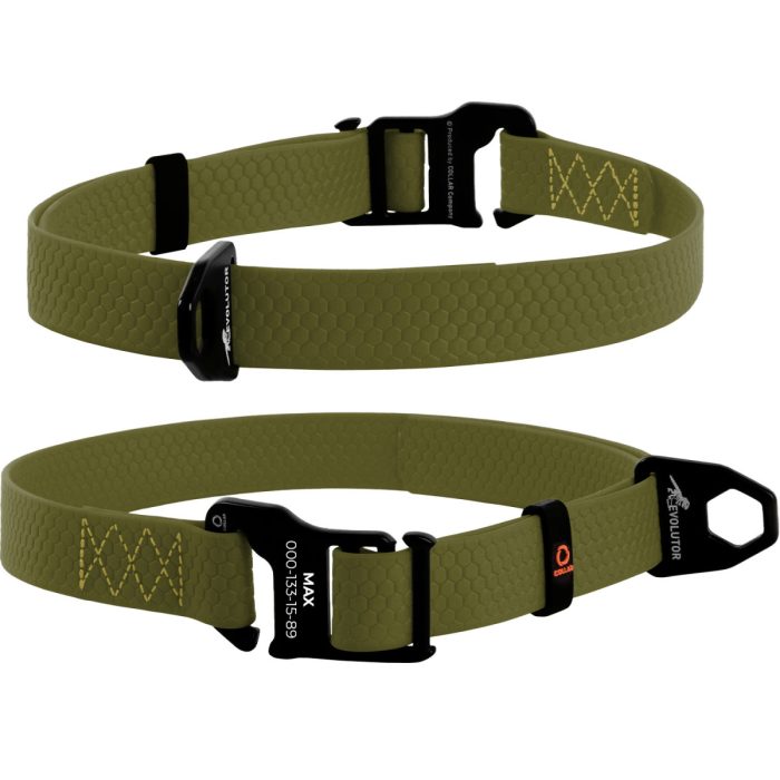 Collar EVOLUTOR нашийник для собак, універсальний розмір (Ш 25 мм, Дов 25-70 см), хакі
