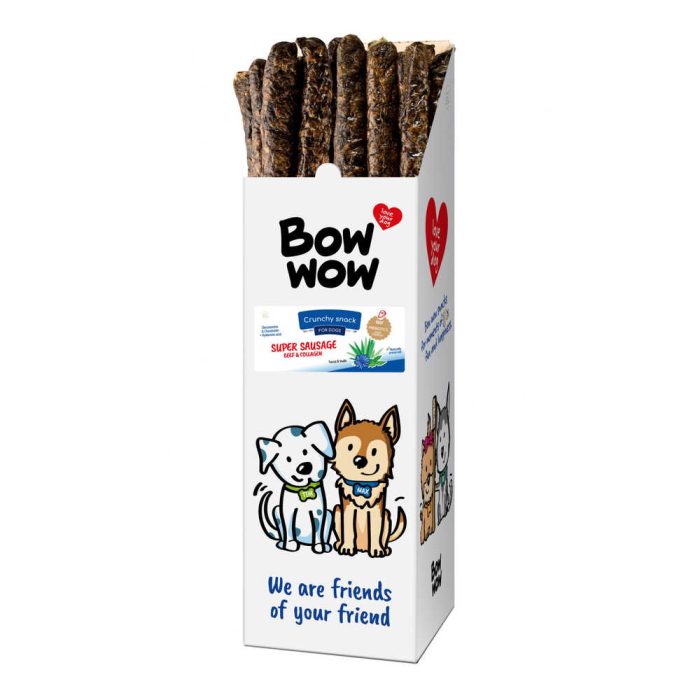 Bow wow Super Sausages Beef Big Pack лакомство для собак (говядина) 24 шт.