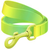 WAUDOG Nylon Recycled повідець для собак, розмір L-XXL (25 мм х 200 см), градієнт салатовий (кольоровий карабін)