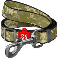 WAUDOG Nylon повідець для собак регульований, розмір L-XXL (25 мм х 152-183 см), малюнок "Мілітарі"
