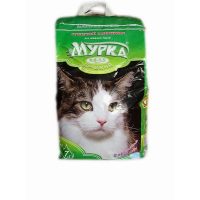 Мурка КРАФТ зелений (0.8-1.5 мм) минеральный комкующийся наполнитель с ароматом лаванды, 5 кг