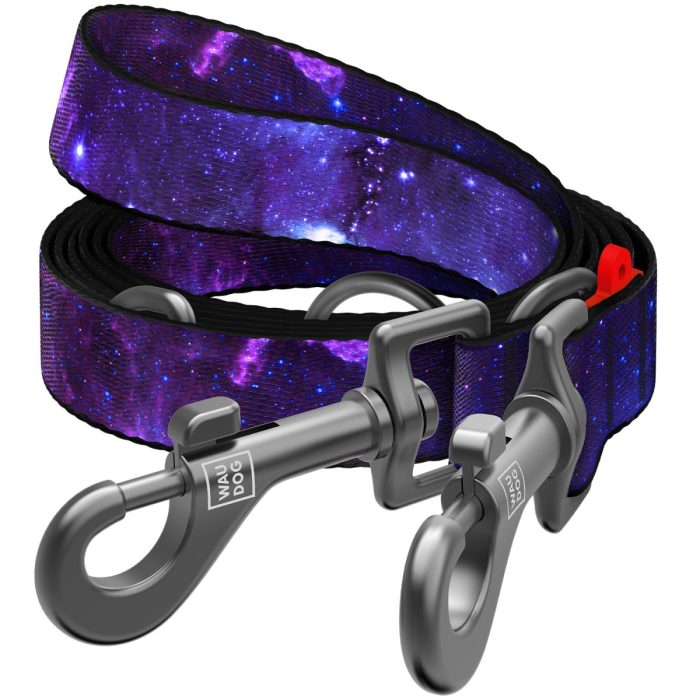 WAUDOG Nylon повідець-перестібка для собак, розмір M (20 мм х 300 см), малюнок NASA21