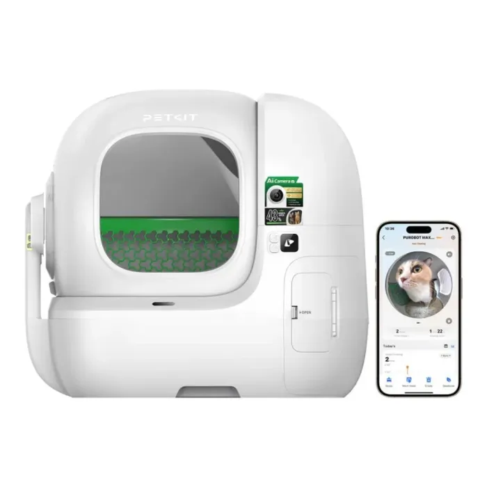 Petkit Purobot Max Pro 2 with Cam автоматический туалет с камерой для кошек, 76 л, с камерой, белый