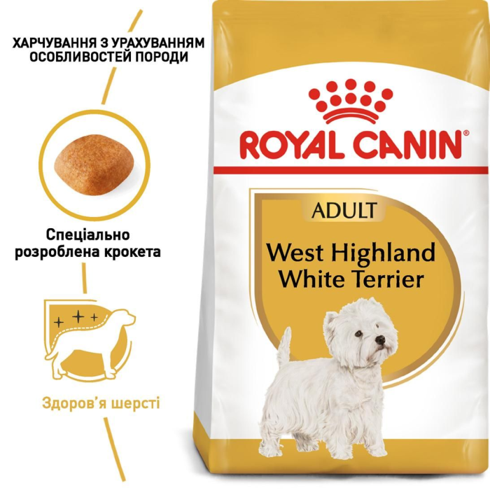Royal Canin WESTIE ADULT сухой корм для собак (птица) 3 кг