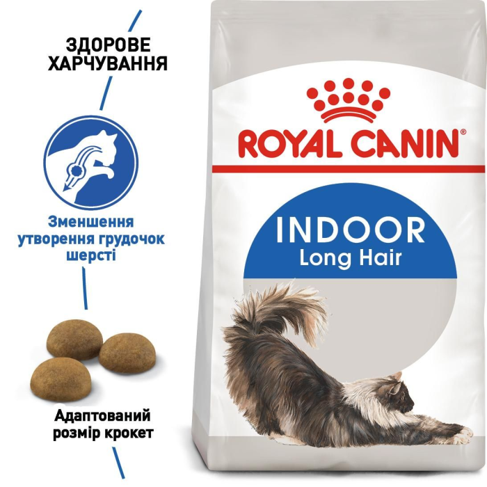 Royal Canin INDOOR LONGHAIR сухий корм для котів (птиця) 2 кг