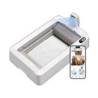 Petkit Purobot Crystal Duo автоматичний смарт-лоток для котів, 81.8х50.7х33.4 см, білий