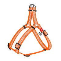 WAUDOG Waterproof шлея для собак, розмір XS (15 мм, 30-39 см), зі світловідбивачем, металева пряжка-фастекс, помаранчевий