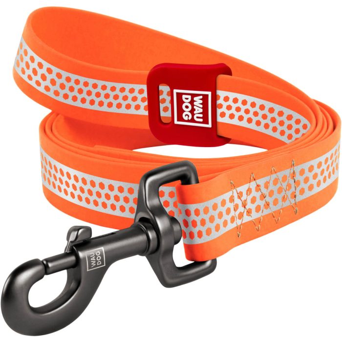 WAUDOG Waterproof повідець для собак, розмір S (15 мм, 122 см), зі світловідбивачем, 122 см, помаранчевий