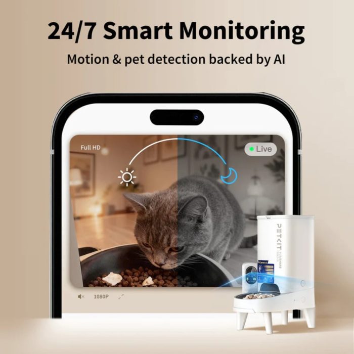 Petkit YumShare Solo 2 with Cam смарт-годівниця з камерою для котів та собак, 3 л, білий