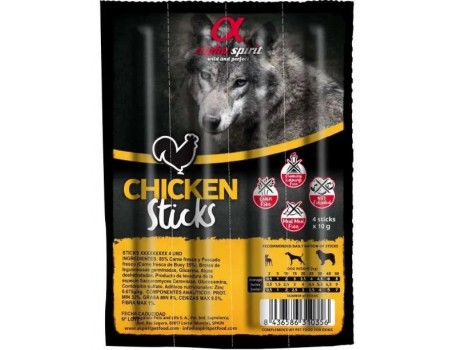Напіввологі ласощі для собак Alpha Spirit DOG Sticks Chicken, палички з куркою, 16 шт, 160 г